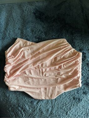 Blush Pink Ruched Corset Top